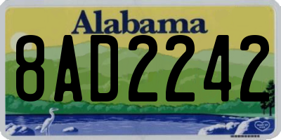 AL license plate 8AD2242