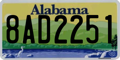 AL license plate 8AD2251