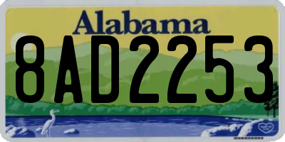 AL license plate 8AD2253