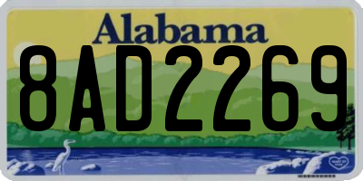 AL license plate 8AD2269