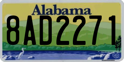 AL license plate 8AD2271