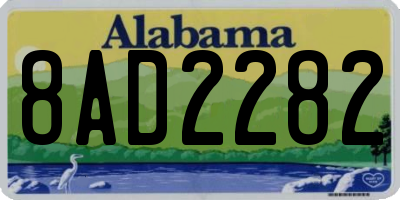 AL license plate 8AD2282