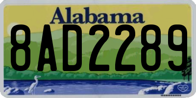 AL license plate 8AD2289