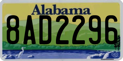 AL license plate 8AD2296