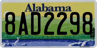 AL license plate 8AD2298
