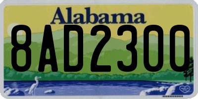AL license plate 8AD2300