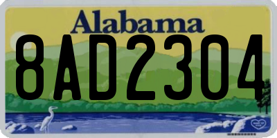 AL license plate 8AD2304