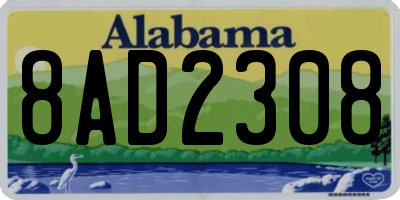 AL license plate 8AD2308