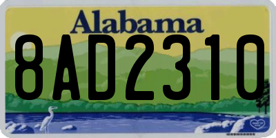 AL license plate 8AD2310