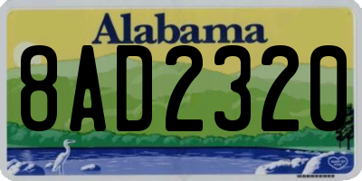 AL license plate 8AD2320