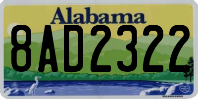 AL license plate 8AD2322