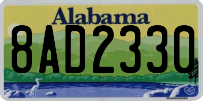 AL license plate 8AD2330