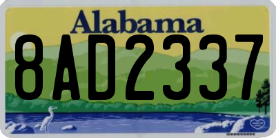 AL license plate 8AD2337