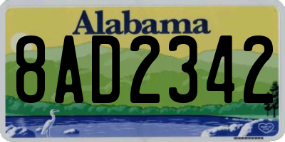 AL license plate 8AD2342