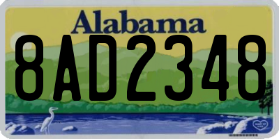 AL license plate 8AD2348