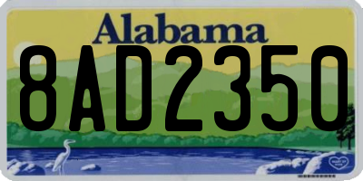 AL license plate 8AD2350