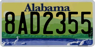 AL license plate 8AD2355