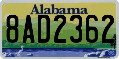 AL license plate 8AD2362