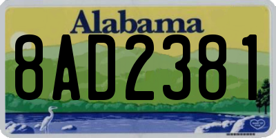 AL license plate 8AD2381