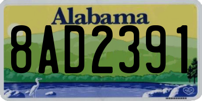 AL license plate 8AD2391