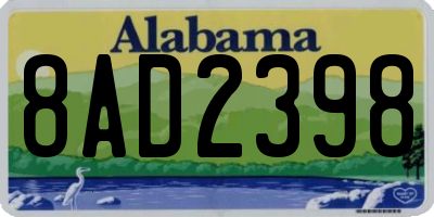 AL license plate 8AD2398