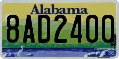 AL license plate 8AD2400