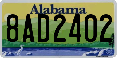 AL license plate 8AD2402