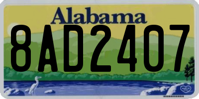 AL license plate 8AD2407