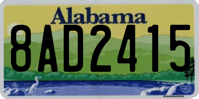 AL license plate 8AD2415