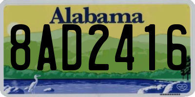 AL license plate 8AD2416