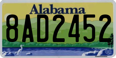 AL license plate 8AD2452