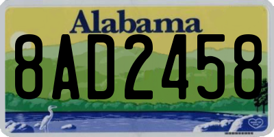 AL license plate 8AD2458