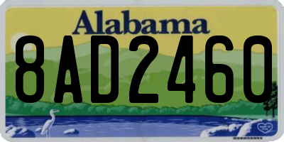 AL license plate 8AD2460