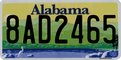 AL license plate 8AD2465