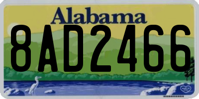 AL license plate 8AD2466