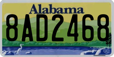AL license plate 8AD2468