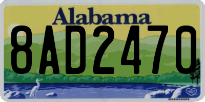AL license plate 8AD2470