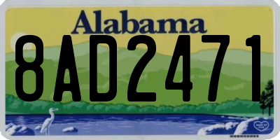 AL license plate 8AD2471