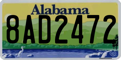 AL license plate 8AD2472