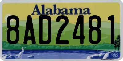 AL license plate 8AD2481