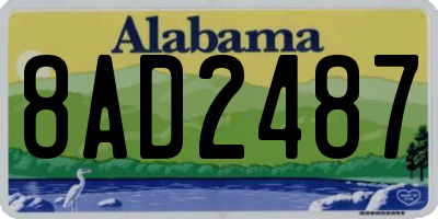 AL license plate 8AD2487