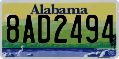 AL license plate 8AD2494