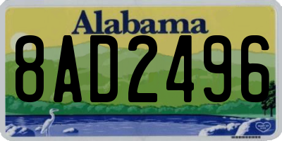 AL license plate 8AD2496