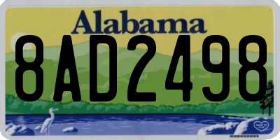 AL license plate 8AD2498