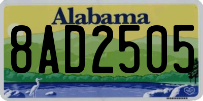 AL license plate 8AD2505