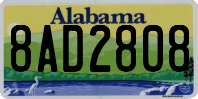 AL license plate 8AD2808