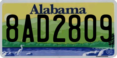 AL license plate 8AD2809