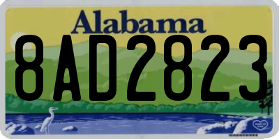 AL license plate 8AD2823