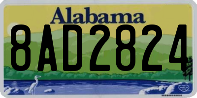 AL license plate 8AD2824