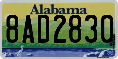 AL license plate 8AD2830
